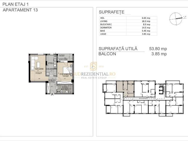 Apartament decomandat, 2 camere, spatios Grand Arena Mall, Comision 0