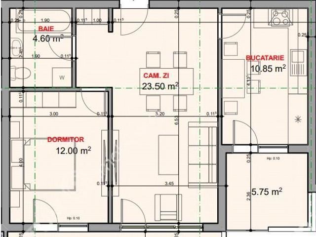 Apartament la cheie cu 2 camere si 2 balcoane etajul 1 zona Veterani