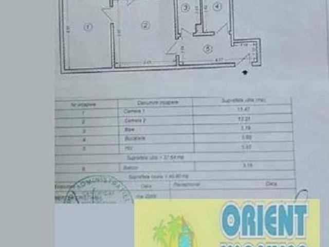 Apartament la vanzare 2 camere, etaj 1, zona Tomis Nord, Brotacei