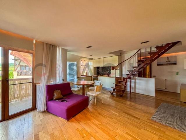 Apartament Spatios pe 2 etaje Garaj Complex securizat Baciu