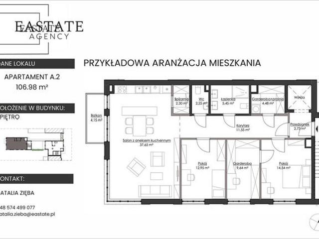 Apartament 107m2 w prestiżowej inwestycji / Orłowo
