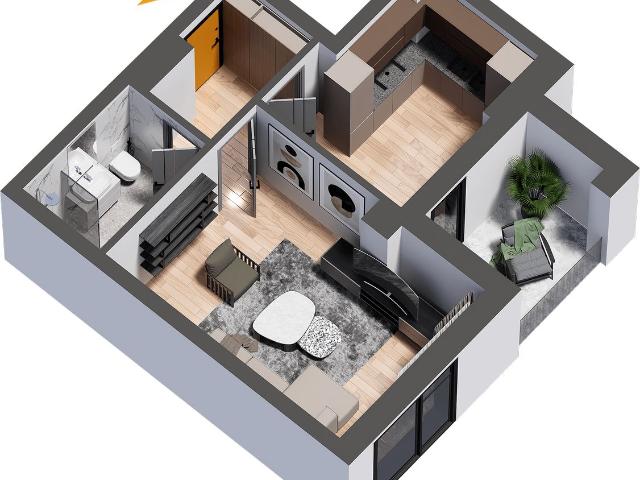Apartament 1 camera 72.777 euro + tva direct la dezvoltator