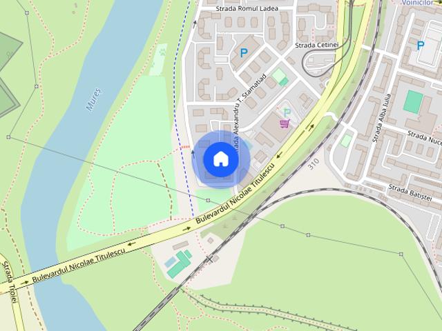 Apartament 2 camere Malul Muresului cu vedere spre mal