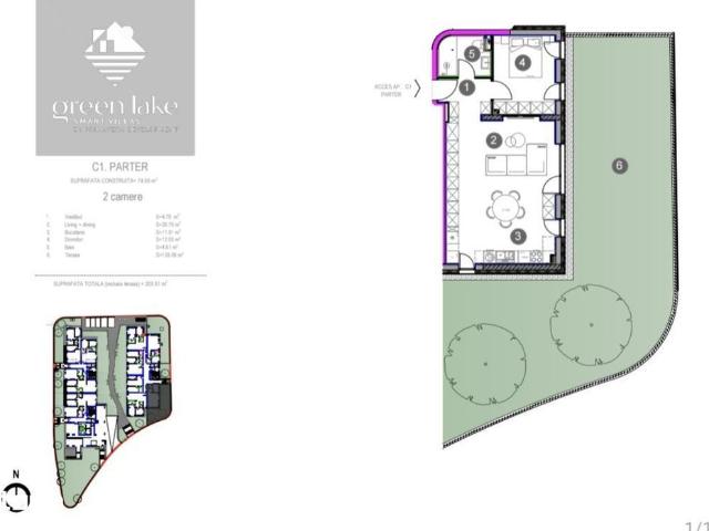 Apartament 2 camere cu grădină, prima închiriere – Green Lake Baneasa