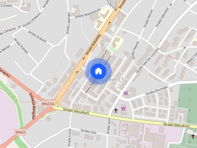 Apartament 2 camere, decomandat, Et 1 zona C5 langa liceul Pedagogic