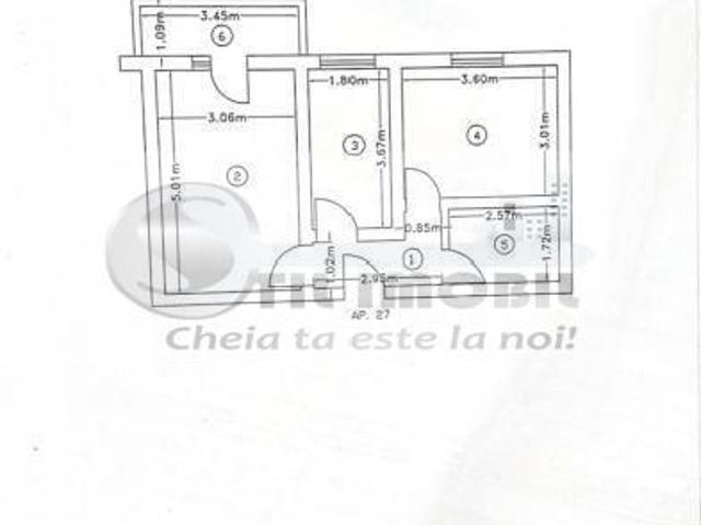 Apartament 2 camere decomandat, mobilat, loc parcare+boxă 90.000 euro