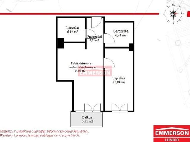 Apartament 2 pokoje i garderoba Stare Miasto