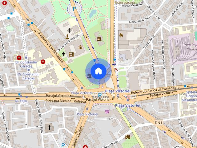 Apartament 3 camere de închiriat, Piața Victoriei, 2 bai,mobilat modern