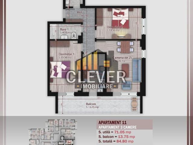 Apartament 3 camere decomandat Theodor Pallady Metrou Teclu