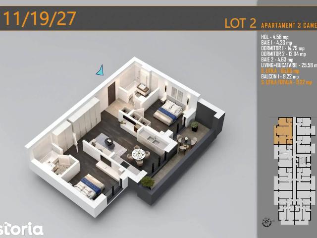 Apartament 3 Camere Pallady Metrou Nicolae Teclu