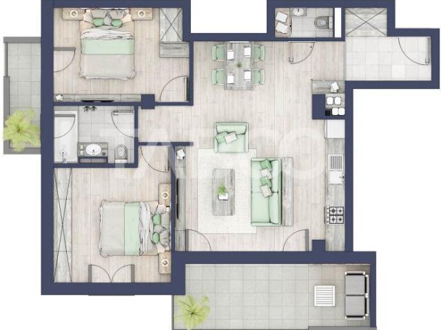 Apartament 3 camere 2 bai etaj 2 bloc cu lift zona de case in Turnisor