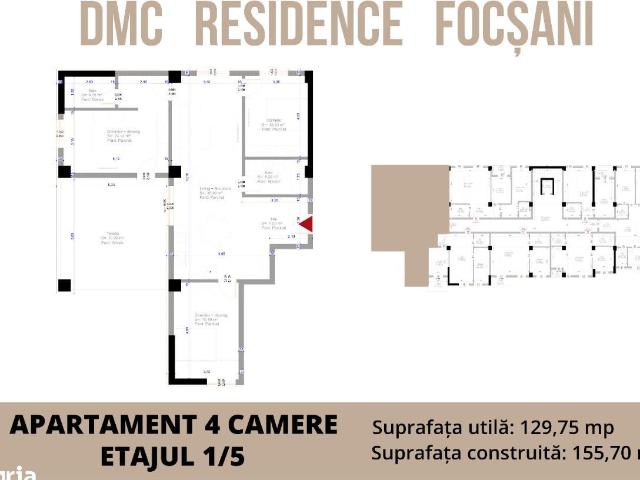 Apartament 4 camere et 1/5 S=130 mp Kaufland Obor