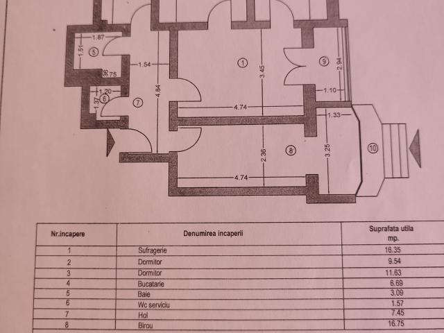 APARTAMENT 4 CAMERE ULTRACENTRAL 81MP 800 EURO/LUNA