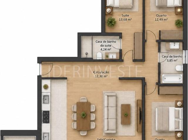 Apartamento T3 | Beja | Box 2 carros | Em construção