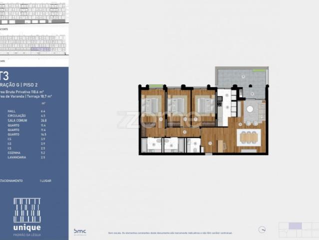 Apartamento T3 com varanda e garagem | Unique Padrão da Légua