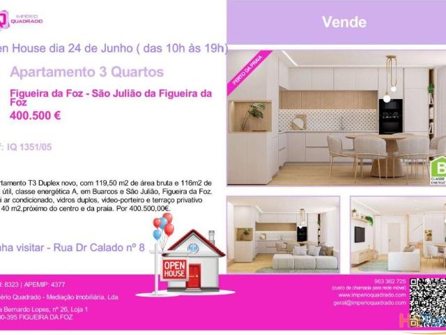 APARTAMENTO T3 com vistas de mar e rio, como novo, Situado no Bairro Novo, junto à praia | 26074061980