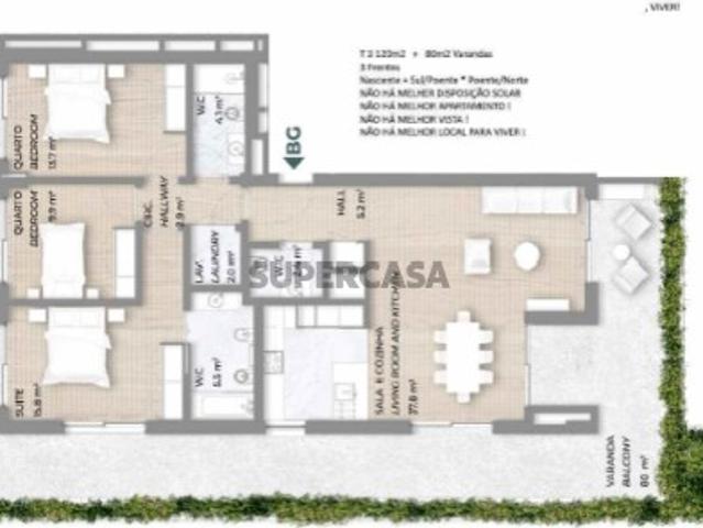 Apartamento T3 em Cidade da Maia