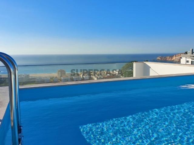 Apartamento T3 em Pederneira | Nazaré: Vista Mar Panorâmica com Terraço Privado com Piscina