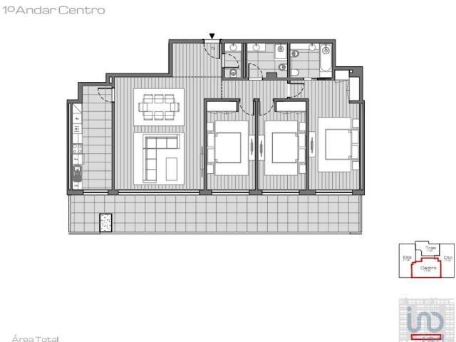 Apartamento T3 em Ramalde de 142,00 m² 142m² Porto