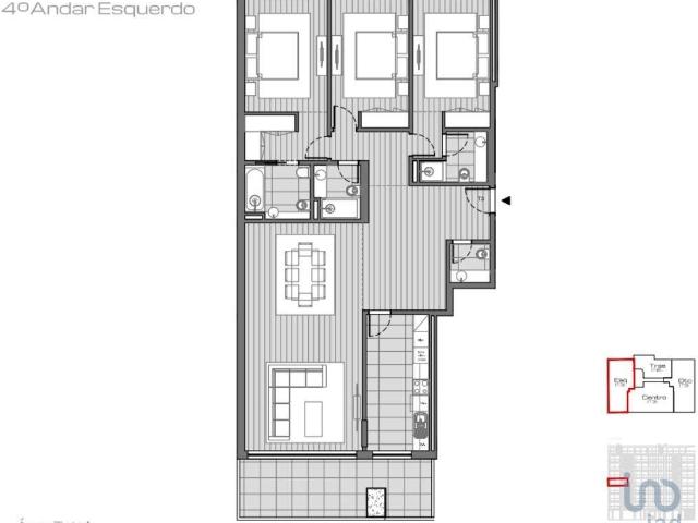 Apartamento T3 em Ramalde de 154,00 m² 154m² Porto