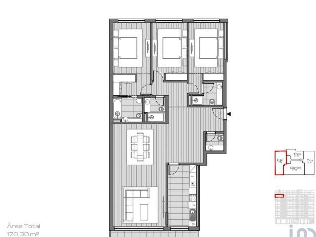 Apartamento T3 em Ramalde de 154,00 m² 154m² Porto