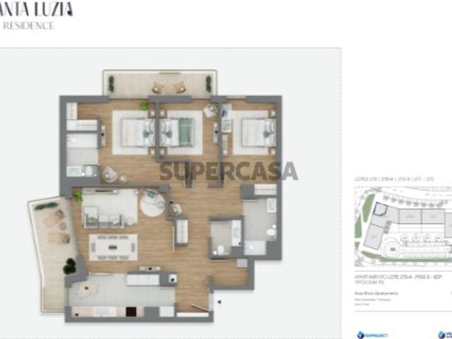Apartamento T3 em Ranhados
