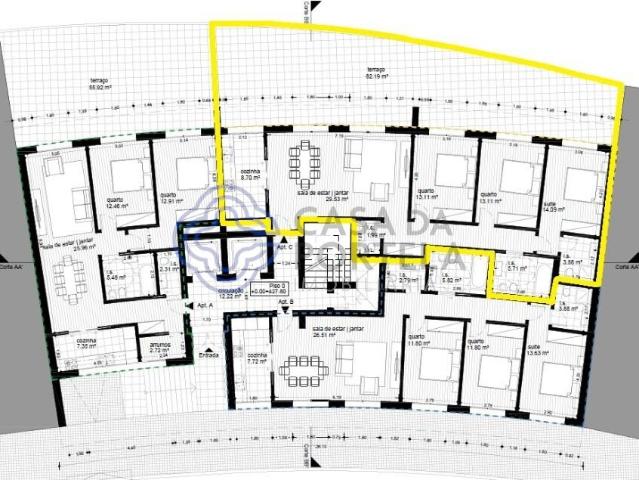 Apartamento T3 novo em construção, com lugar de garagem e elevador, perto do centro – Viseu