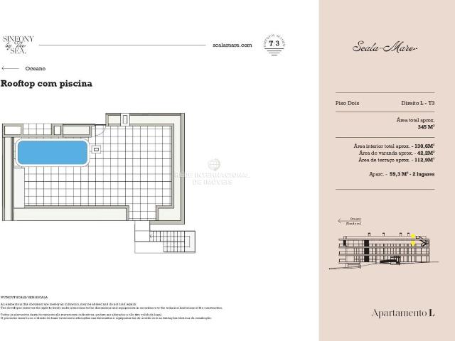 Apartamento T3 Novo Último Piso c/ Piscina em Canidelo Praias