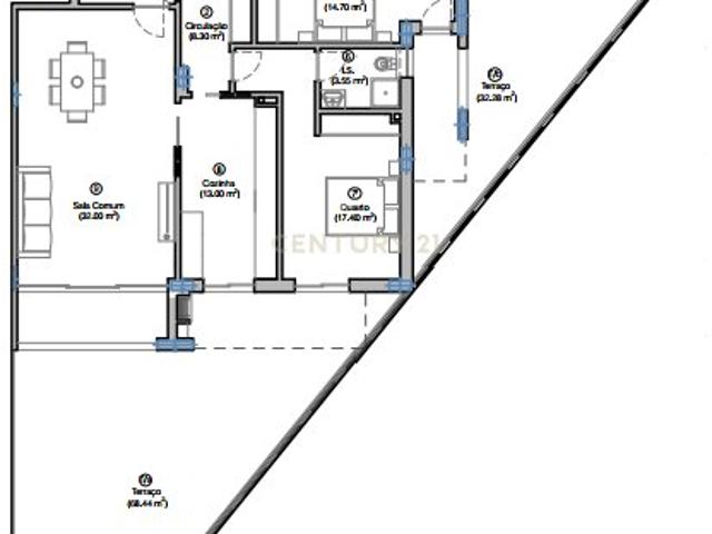 Apartamento T3 R/C com terraço e Churrasqueira
