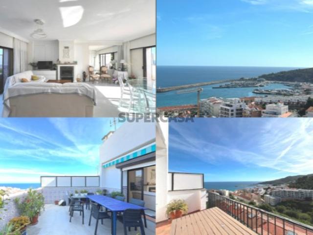 Apartamento T3 Sesimbra, 3 terraços, vista mar, excelente exposição solar, 3º andar sem elevador, a poucos minutos, a pé, da praia