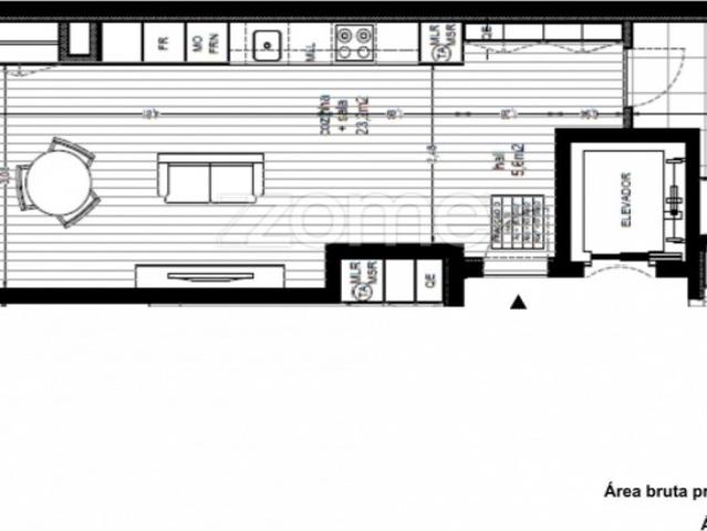 Apartamento T0, com piscina, ao Hospital de São João, Pedrouços, Maia