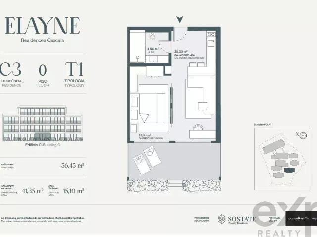 Apartamento T1 Cascais 56m² Quinta da pedra costa da guia