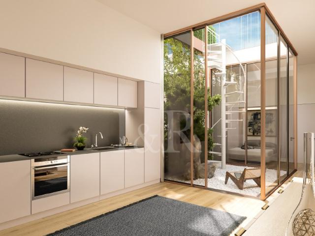 Apartamento T1 com pátio nas Avenidas Novas, Lisboa