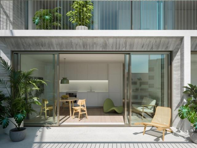 Apartamento T1 com terraço e jardim em condomínio privado na. 58m² São Vicente