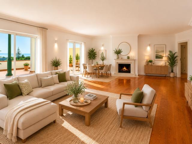 Apartamento T1 com vista mar para arrendamento no Monte Estoril