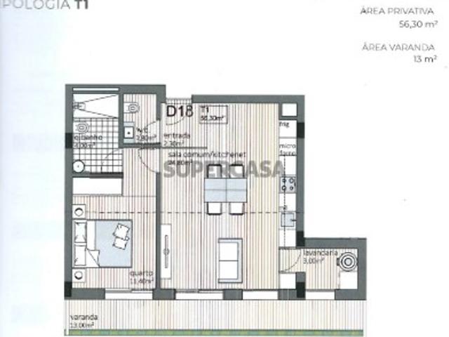 Apartamento T1 em Matosinhos