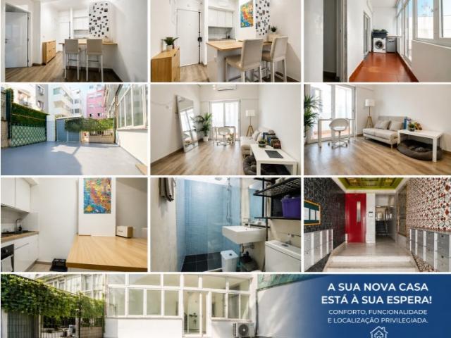 Apartamento T1 mobilado com Logradouro