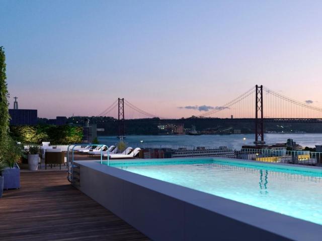 Apartamento T1, piscina comum vista rio, estacionamento, Inf. 55m² Estrela