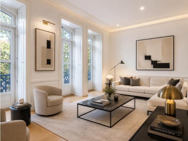 Apartamento T2+1 para arrendamento na Av. da Liberdade em Lisboa