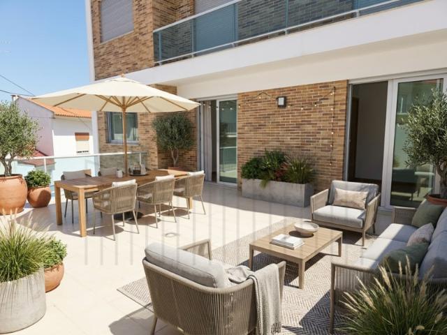 Apartamento T2 + 1 com terraço e piscina em São Martinho do porto