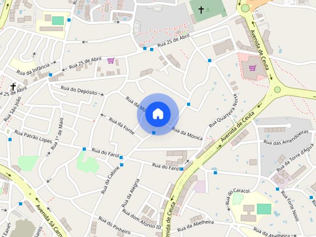Apartamento T2 com capacidade para 3 pessoas na Quarteira