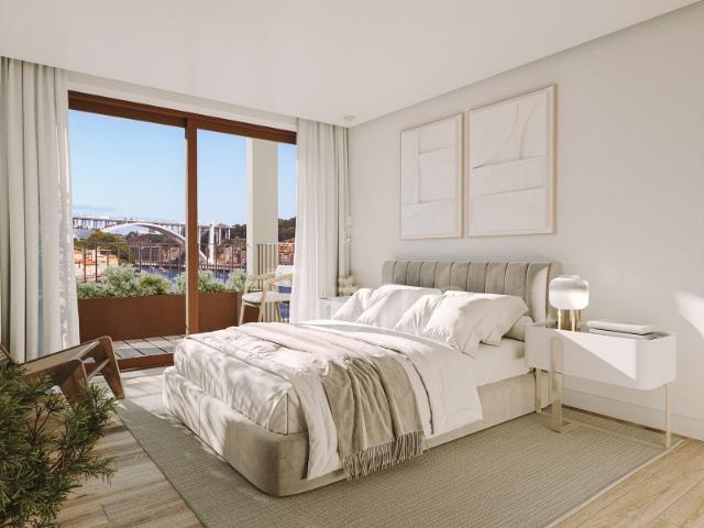 Apartamento T2 com área exterior, junto ao Rio Douro