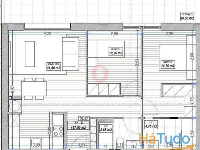 Apartamento T2 com Terraço | 26084061513