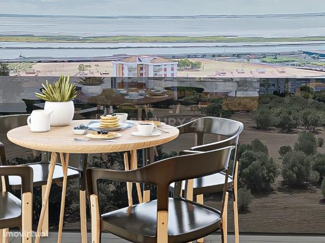 Apartamento T2 com vista rio em condomnio fechado com a piscina