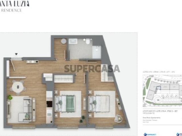 Apartamento T2 em Ranhados