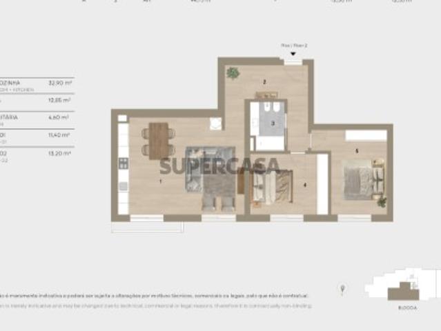 Apartamento T2 Lote 1 3º Frt