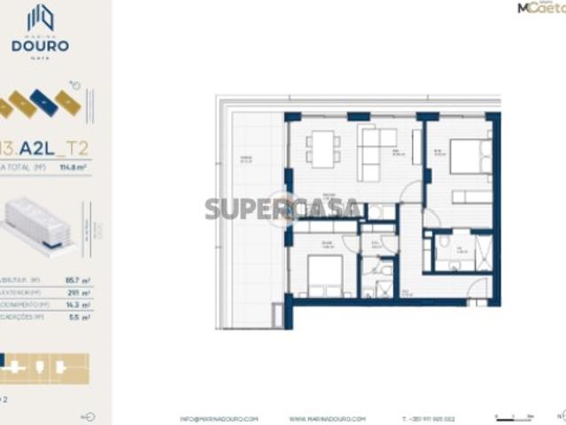 Apartamento T2 Marina Douro Vila Nova de Gaia