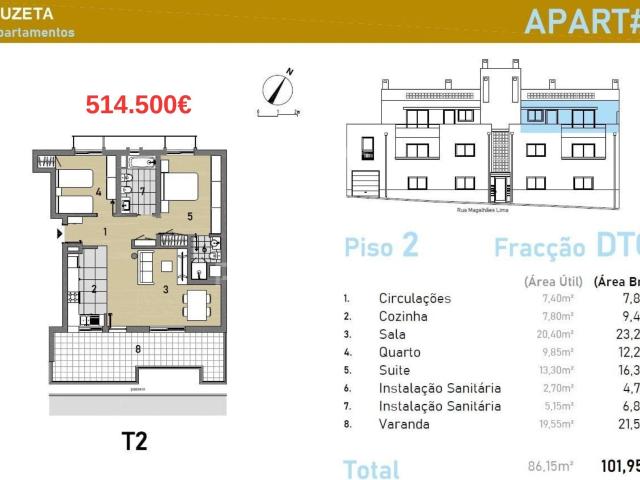 Apartamento T2 novo na típica vila piscatória da Fuseta