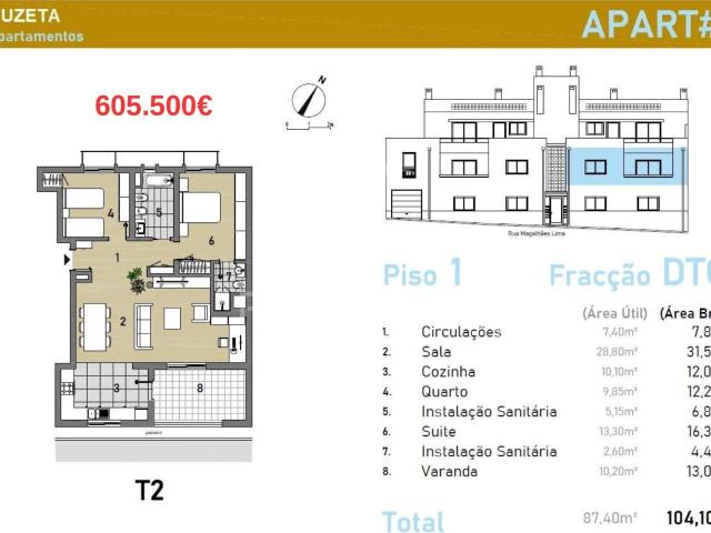 Apartamento T2 novo na típica vila piscatória da Fuseta