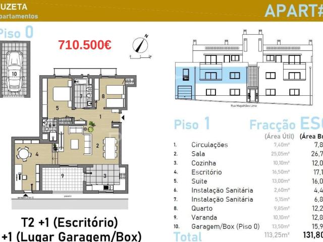 Apartamento T2 novo na típica vila piscatória da Fuseta